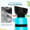 Pecute Dog Water Bottle Portable 22 oz with 5 oz Food Container, Poop Bag Holder, Portable Dog Water Bottle Dispenser, Leakproof, Lightweight, Pet Water Bottle for Dogs Outdoor Travel Walking - Image 6