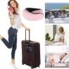 Fly Neck Pillow,Travel Neck Pillows for Airplanes, Neck Pillow Airplane,Travel Pillow, 100% Pure Memory Foam Travel Neck Pillow for Sleeping Adult Travel Pillow Pink - Image 2