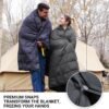 KingCamp Camping Blanket Lightweight, Multifunctional Warm Puffy Outdoor Blanket with Snap Button, Water Repellent, Backpacking Quilt for Travel, Airplane, Hiking, Picnic - Image 3