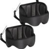 Travel Pillows for Airplanes, Airplane Pillow with Sleeping Eye Mask, Travel Neck Pillow for Car, Road Trip Car Headrest, FSA HSA Eligible Approved, 2-Pack Airplane Travel Essentials, Black