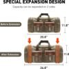 Wildroad Duffle Bag for Travel, 50L Waterproof Waxed Canvas Genuine Leather Weekender Overnight Bag Vintage Travel Hand Bag Carry on Bag - Image 7