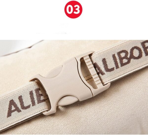 ALIBO Chairs Recliner Neck Rest Back Pillow Pain Relief Supports Car Airplane Travel Curve Pillow with Adjustable Elastic Strap Head Protector Pillow Beige 1 Piece,Firm One - Image 5