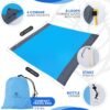 Lightweight Beach Blanket - Oversized 107" x 77" - Waterproof Sandproof - Double Anchored for Fun Leisure Beach Blanket - with Stake and Pouch - Durable Sand Beach Mat - Image 2