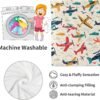 Airplane Blanket Aviation Adventure Colorful Planes and Clouds Throw Blankets Gifts for Kids Boys Lightweight Soft Fleece Cozy for Sofa Couch Bed Room Travel Birthday Party Decor 50x60in - Image 4