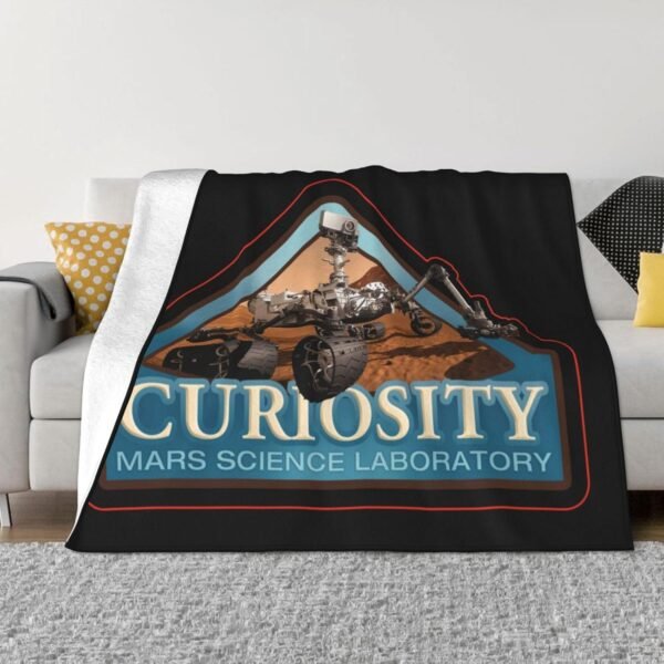 Mars 2020-Perseverance Rover Landing Fleece Blanket Super Soft Blanket for Chair Sofa Couch Camping Travel 60"X50" Flannel Throw Blanket