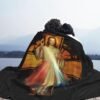 Divine Mercy Novena Fleece Blanket Super Soft Flannel Throw Blanket for Chair Sofa Couch Camping Travel 80"X60" Flannel Throw Blanket - Image 5