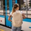 (Not Made In China) Travel Backpack For Men and Women, Airline Approved Carry On Bag w/Shoe Compartment, Holds 15.6" Laptop, USB Charging Port (Beige) - Image 9