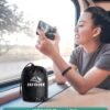 JefDiee Inflatable Travel Pillow, Airplane Neck Pillow Comfortably Supports Head and Chin for Airplanes, Trains, Cars Office Napping on The Tray Table (Grey) - Image 8