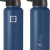 IRON °FLASK Sports Water Bottle - Wide Mouth with 3 Spout Lids - Stainless Steel Gym & Outdoor Bottles for Men, Women & Kids - Double Walled, Insulated Thermos, Metal Canteen - Twilight Blue, 40 Oz - Image 3