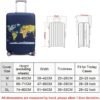 Madfifennina Washable Spandex Travel Luggage Protector Baggage Suitcase Cover Fit 23-32 Inch (Xl(29"-32" luggage), Map) - Image 6