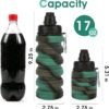 Collapsible Water Bottle for Adults, Boys, Students, Kids, Reusable Silicone Foldable Water Bottles for Travel Camping Hiking, Portable Sports Water Bottle, Camouflage - Image 2