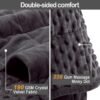 YUSRA Weighted Lap Blanket 4lb, Ultra Soft Small Weighted Blanket for Adults, Travel Weighted Blanket for Sleeping, Portable Crystal Velvet Weighted Throw Blanket for All Season, Dark Grey, 32" x 40" - Image 4