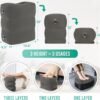 Inflatable Travel Foot Rest Pillow - Travel Foot Rest for Airplane Flights, Car Seat Foot Rest for Kids Airplane Bed for Toddler, Blow up Plane Footrest Pillow with Easy-Carry Strap, Dark Gray 2Pack - Image 6