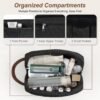 Travel Toiletry Bag for Men, Hanging Toiletry Organizer, Water Resistant Shaving Kit with Large Capacity for Travel Accessories (Black) - Image 4
