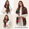 Scarf for Women - Women's Fall Winter Scarfs, Classical Scottish Checked Long Shawl Wrap Scarf, Warm Scarves for Women - Image 6