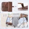 JIABEIUS Travel Toiletry Bag for Men, Water-Resistant PU Leather Compact Roll Mens Toiletry Bag, Hanging Toiletry Bag for Travel Essentials - Image 4