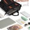 LOVEVOOK Laptop Backpack for Women Work Travel Backpack Purse Commuter Business Computer Bag Teacher Doctor Nurse Bags, College Backpack Daypack with USB Charging Port, 15.6 Inch, Black-brown - Image 4