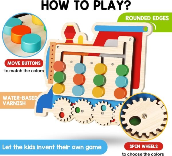 Color Matching Puzzle Toys, Travel Game for Kids Age 3 4 5 6 7 Years Old, Road Trip Essentials for Toddler, Airplane/ Car/ Camping Activity, Boys Girls Montessori Brain Teasers Game for Birthday Gifts - Image 2