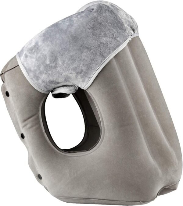simptech Inflatable Travel Pillow,Airplane Pillow with Super Soft Slipcover,fabric pvc, Big Valve Design Inflate and Deflate in Seconds, Unfolding Used As Lumbar Support