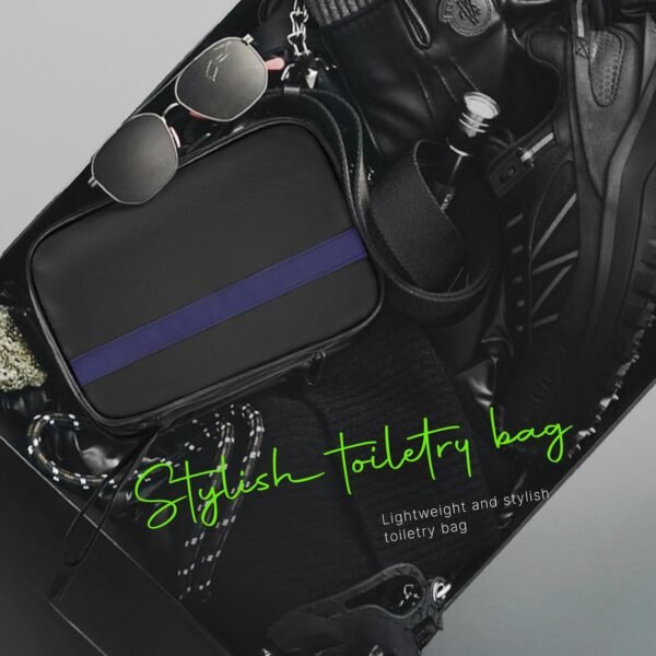 Toiletry Bag for Men - Travel toiletry bag men Wet and Dry Separation toiletry bag with Visual PVC Compartment Waterproof Material Double Zipper Extra compartments for neat organization. - Image 8