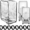 3Pcs 20 24 28 inch Suitcase Protectors Cover and 8Pcs Suitcases Wheel Covers, Clear PVC Waterproof Dustproof Anti-Scratch Luggage Cover Travel Suitcase Cover Protectors - Image 3