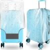 Upgraded Extra Thickness Clear Luggage Cover, 0.3mm 24" PVC Suitcase Cover Protector, Transparent Luggage Protector for Suitcase Cover, Waterproof Dustproof Anti-scratch Travel Suitcase Covers
