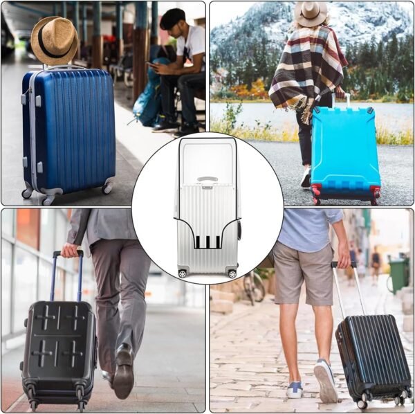 Clear PVC Luggage Cover Protector,20" Thicken Suitcase Covers for Luggage Waterproof Dustproof Anti-scratch Travel Luggage Covers for Suitcase Perfect Fit - Image 5