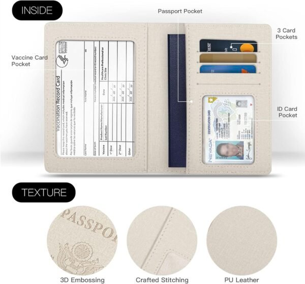 Passport Holder,Travel Essentials,Travel Gifts(Off White) - Image 3