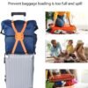 XINRUI 2 Pack Luggage Bungee Straps, Adjustable Suitcase Travel Belts for Luggage Over Handle Portable Straps Add a Bag Elastic Airport Accessories with Buckles for Baggage Handbag(Orange) - Image 5