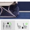 BAGSMART Foldable Travel Duffle Bag, 30.6L Large Carry On Tote Bag Gym Sports Bag for Women, Weekender Overnight Bag for Travel Essentials & Daily Necessities(Navy Blue) - Image 2
