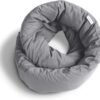 Huzi Infinity Pillow - Travel Neck Pillow - Versatile Soft 360 Support Scarf - Machine Washable - Home Travel Flight Road Trips (Grey)
