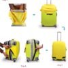 Denim 3D Cute cat Dog Styles Washable Print Luggage Cover Protector Suitcase Cover Carry On Cover with Zipper Fits 18-32 Inch Luggage for Holiday Travel and Great Gift Idea (Cat Grey, S) - Image 3