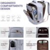 LOVEVOOK Large Travel Backpack for Women,Carry on Backpack Flight Approved,Personal Item Backpack Travel Bag with 3 Packing Cubes,Waterproof Back Pack TSA Fit 17inch Laptop Luggage with USB Port - Image 4