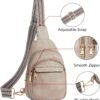 BOSTANTEN Small Sling Bag for Women Leather Crossbody Bags Fanny Pack Chest Bag for Travel - Image 6