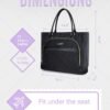 LIGHT FLIGHT Tote Bag for Women, Top Handle Handbag 15.6 inch Laptop Bag Quilted Tote With Pocket Black Totes for Work Bag - Image 6