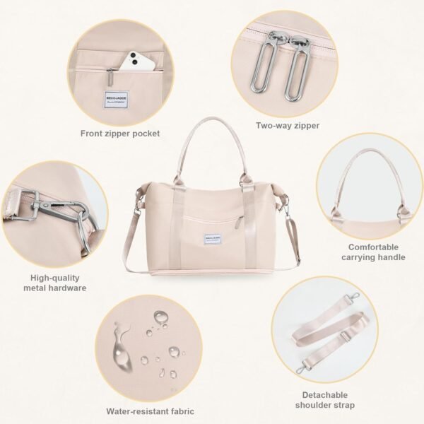 Travel Bag for Women Carry On Bag with Wet Compartment Travel Duffle Bag for Weekender Overnight Travel Essentials - Image 4