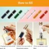 Perfume Travel Refillable Bottle Cologne Fragrance Scent Atomizer Bottom Pump Fill Perfume Sprayer 5ml Travel Essential with Gift Leather Case for Men Women (Black & Green) - Image 8