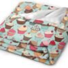 (Cupcake Pattern) Print Fall Throw Blanket Personalized Soft Flannel Blanket for Bed Couch Sofa, Blanket for Lightweight Fuzzy Cozy Blankets for Travel Office Home 60"X50" - Image 3