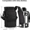 Nuovoware Water Bottle Carrier, 40oz Bottle Carrier Sports Insulated Water Bottle Holder with Adjustable Shoulder Strap, 2 Pockets Flask Sling Bag Drawstring Pouch for Climbing Hiking Walking - Image 6