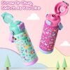 Fimibuke Kids Insulated Water Bottle with Pop-Open Straw & Spout 2-in-1 Lid, 18oz Leak Proof 18/8 Stainless Steel Vacuum Tumbler, BPA-Free Kids Cup For Travel School Boys Girls Toddler 2Packs, Macaron - Image 9
