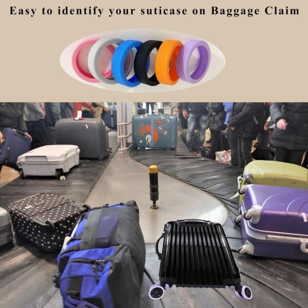 ZhaoCo Luggage Wheel Covers 8Pack Carry on Luggage Wheel Protective Covers for Most 8-Spinner Wheels Travel Luggage Cover (Orange) - Image 7