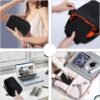 Electronics Organizer Travel Case, Travel Accessories Essentials for Men Women, Cord Organizer Travel Tech Pouch, Waterproof Double Layers Storage Bag for Cable, Charger, Phone, Earphone, Black - Image 5