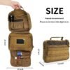 SMONT Toiletry Bag Travel Toiletry Bag for Men Tactical Toiletry Bag Men's Hanging Toiletry Bag Small Toiletry Bag Hanging Dopp Kit Shaving Suitable Shaving Bag Bathroom Bag Hygiene Bag Brown - Image 3