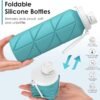 23oz Collapsible Silicone Water Bottle, BPA Free, Portable for Hiking, Travel, Camping, Yoga, Foldable, Leakproof, Lightweight, 690mL - Image 5