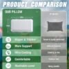 Travel & Camping Cooling Memory Foam Pillow for Backpacking&Airplanes,Small Pillow for Hiking&Car Sleeping with Washable Bamboo Rayon Cover Dual-Sided & Portable Bag,Compressible Compact,Waterproof - Image 2