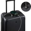 LEVEL8 Road Runner Pro Carry-On Luggage, 20” Lightweight PC Hardside Suitcase with Wheels, Spinner Trolley for Luggage with Front Compartment, Tsa Lock, Dark Grey - Image 2