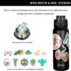 GOPPUS 20oz Insulated Stainless Steel Water Bottle with Straw Lid Reusable Leakproof Water Flask, Keeps Hot and Cold Sports Canteen Water Bottles for Kids Men Women Gym （Black 1 Lid） - Image 5