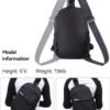Crossbody Bags for Women Men - Travel Sling Backpack with Water Bottle Pocket, Multipurpose Chest Cross Body Shoulder Bag, Hiking Casual Daypack for Women Men - Black - Image 5