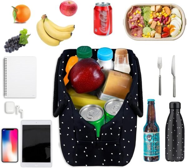Cute Lunch Bag Women With Placemat and Water Bottle, Insulated Lunch Box for Women, Placemat Keep Clean and Hygienic Durable Leakproof Thermal High Capacity for Travel Picnic Insulated Lunch Bag - Image 4