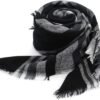 Zando Womens Winter Scarf Tassel Plaid Scarf Chunky Blanket Scarves Soft Lightweight Blanket Thick Large Wrap Shawl 2 - Image 5